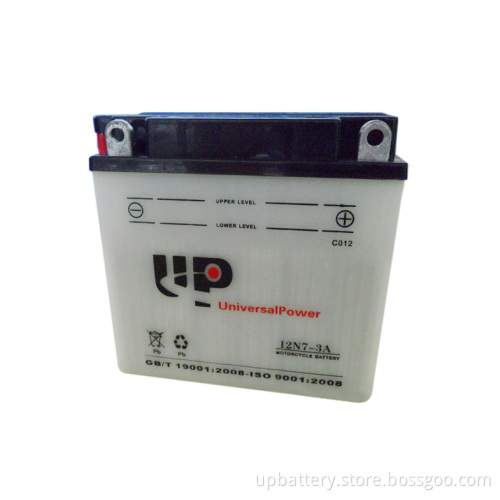Dry Charged Wented Motorcycle Battery 12n7-3A 12V 7ah